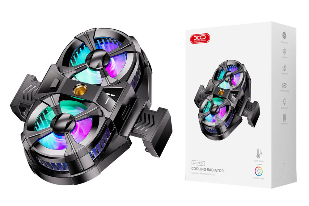 XO SL04 dublu ventilator semiconductor chiuvetă de căldură dedicat pentru flux live chiuveta de căldură negru