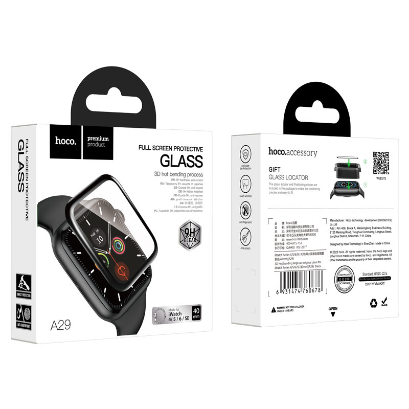 HOCO 3D Film de sticlă original cu arc mare pentru iWatch Series4/5/6/SE (A29)